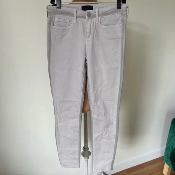 Vince Stonewash Gray Stretch Cotton Denim Dylan Ankle Skinny Jeans EUC Size 27 - Picture 1 of 8